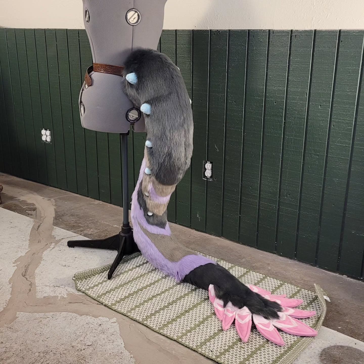 Nova Tail — Dragon Tail tail, full view on stand